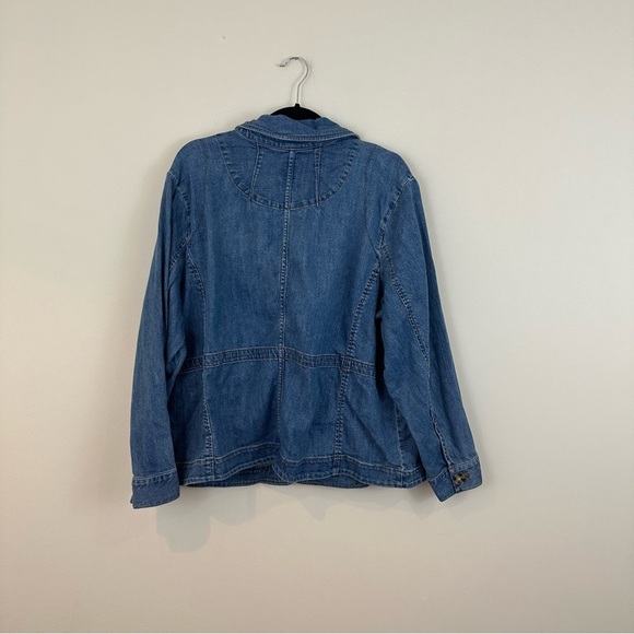 J. Jill Denim | Classic Blue Jean Jacket Button Front Size 2X - Picture 7 of 7